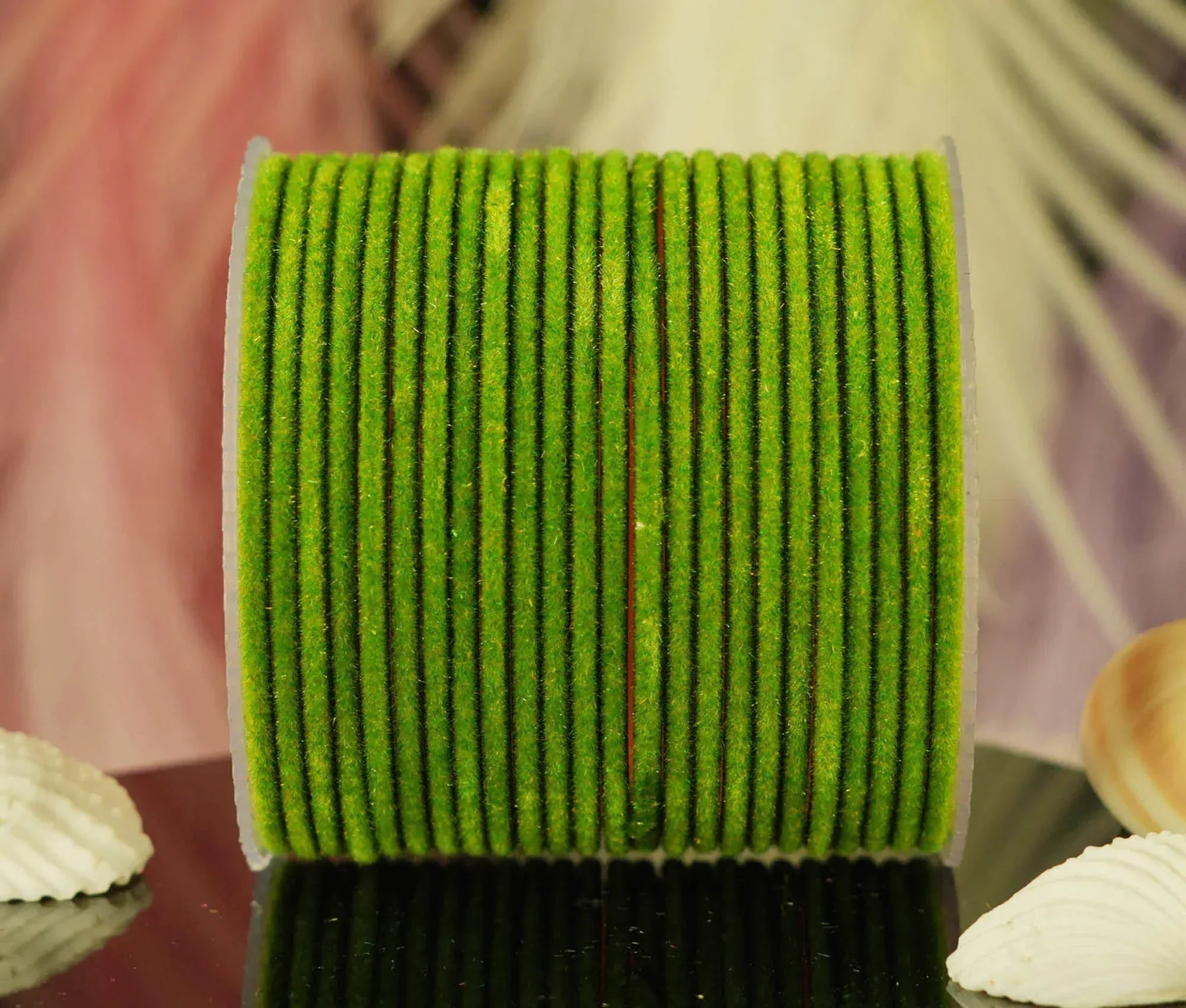 Mehndi Velvet Metal Bangles for Women & Girls (Pack of 24) - The Golden Cascade